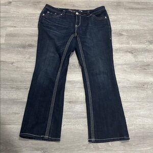 7 Seven LUXE Slim Boot Jeans – Size 16 – Embellished Pockets bejeweled retro